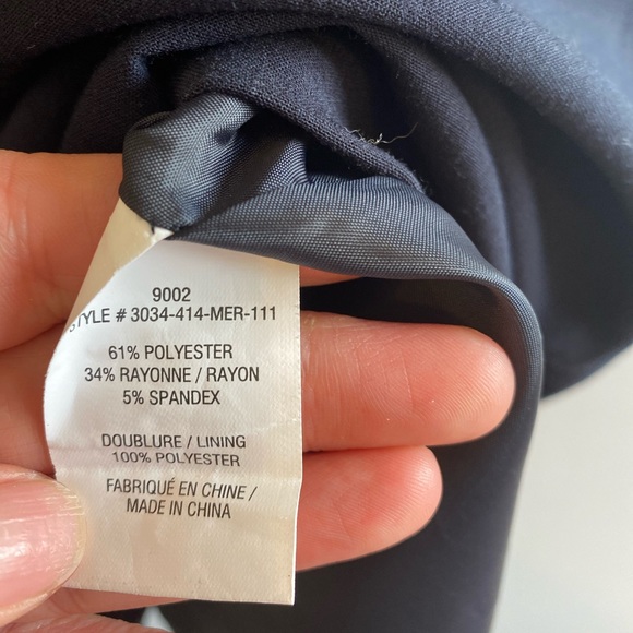 Laura Navy Pencil Skirt Sz 8 - Picture 3 of 4